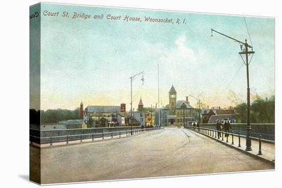 Court Street Bridge, Woonsocket, Rhode Island-null-Stretched Canvas