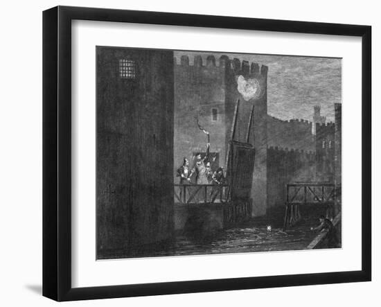 Courtenay's Escape from the Tower, 1840-George Cruikshank-Framed Giclee Print