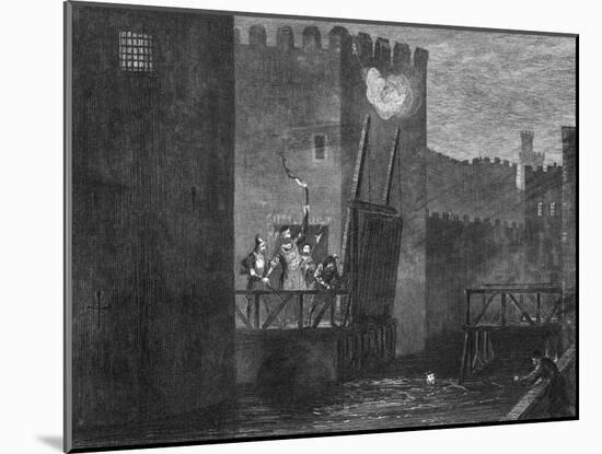 Courtenay's Escape from the Tower, 1840-George Cruikshank-Mounted Giclee Print