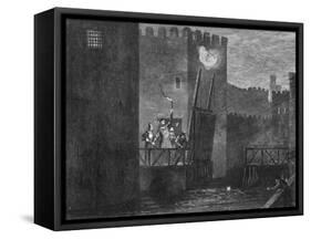 Courtenay's Escape from the Tower, 1840-George Cruikshank-Framed Stretched Canvas