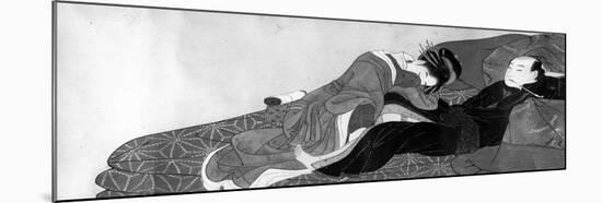 Courtesan and Client, Early 19th Century-Kitagawa Utamaro-Mounted Giclee Print