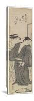 Courtesan and Her Lover, C. 1780-1795-Katsukawa Shuncho-Stretched Canvas