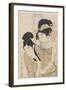 Courtesan and Her Lover, C. 1800-1804-Kitagawa Tsukimaro-Framed Giclee Print