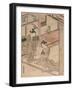 Courtesan and Kamuro in a Parlour-Kitao Shigemasa-Framed Giclee Print