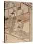 Courtesan and Kamuro in a Parlour-Kitao Shigemasa-Stretched Canvas