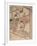 Courtesan and Kamuro in a Parlour-Kitao Shigemasa-Framed Giclee Print