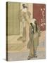 Courtesan and man with umbrella, 1765-70-Suzuki Harunobu-Stretched Canvas