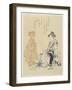 Courtesan and Wooden Doll-Chobunsai Eishi-Framed Giclee Print