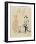 Courtesan and Wooden Doll-Chobunsai Eishi-Framed Giclee Print