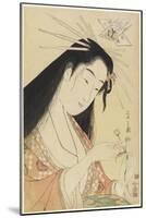 Courtesan as Komachi, C. 1796-Chobunsai Eishi-Mounted Giclee Print