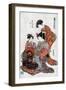 Courtesan at Her Toilet, 19th Century-Koriusai-Framed Giclee Print