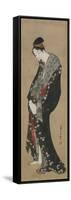 Courtesan, Edo Period-Katsushika Hokusai-Framed Stretched Canvas