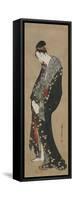 Courtesan, Edo Period-Katsushika Hokusai-Framed Stretched Canvas