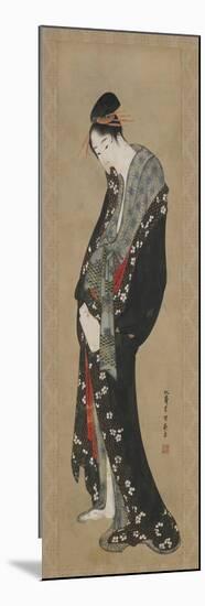 Courtesan, Edo Period-Katsushika Hokusai-Mounted Giclee Print