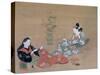 Courtesan Entertaining an Actor, C1695-Furuyama Moroshige-Stretched Canvas