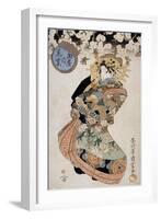 Courtesan Hanamurasaki from Tamaya Teahouse-null-Framed Giclee Print