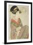 Courtesan Hitomoto of the Daimonjiya House, 1801-1802-Kitagawa Utamaro-Framed Giclee Print