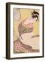 Courtesan Kneeling-Kitagawa Utamaro-Framed Giclee Print