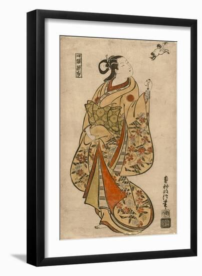 Courtesan Likened to the Chinese Sage Zhang Guolao (Japanese: Chokaro), C.1715-Okumura Masanobu-Framed Giclee Print