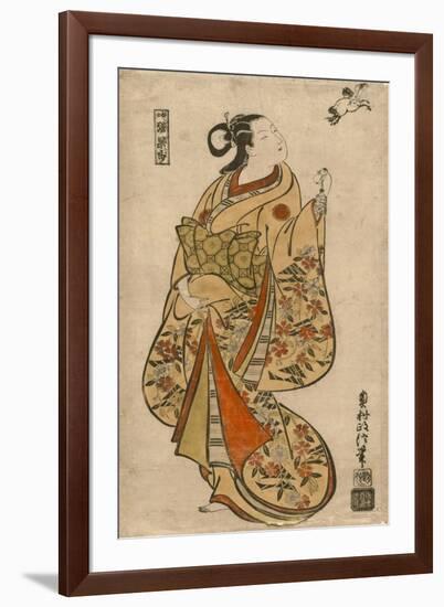 Courtesan Likened to the Chinese Sage Zhang Guolao (Japanese: Chokaro), C.1715-Okumura Masanobu-Framed Giclee Print