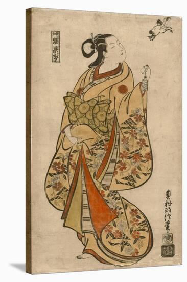 Courtesan Likened to the Chinese Sage Zhang Guolao (Japanese: Chokaro), C.1715-Okumura Masanobu-Stretched Canvas