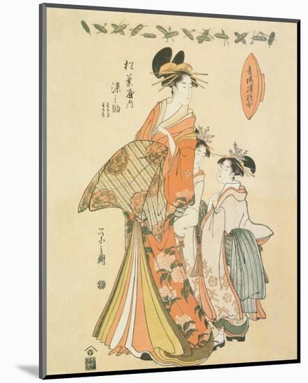 Courtesan Somenosuke of Matsubaya-Hosoda Eishi-Mounted Premium Giclee Print