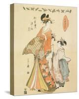 Courtesan Somenosuke of Matsubaya-Hosoda Eishi-Stretched Canvas