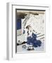 Courtesan Wearing Yukata (Blue and White Cotton Kimono)-null-Framed Premium Giclee Print