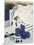 Courtesan Wearing Yukata (Blue and White Cotton Kimono)-null-Mounted Giclee Print