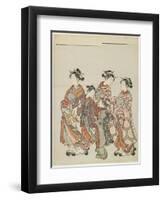 Courtesan with Attendants on Parade, after 1766-Suzuki Harunobu-Framed Giclee Print