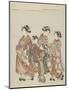 Courtesan with Attendants on Parade, after 1766-Suzuki Harunobu-Mounted Giclee Print