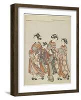 Courtesan with Attendants on Parade, after 1766-Suzuki Harunobu-Framed Giclee Print