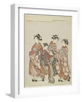 Courtesan with Attendants on Parade, after 1766-Suzuki Harunobu-Framed Giclee Print