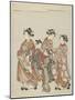 Courtesan with Attendants on Parade, after 1766-Suzuki Harunobu-Mounted Giclee Print