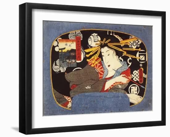 Courtesan with Long Pipe-null-Framed Giclee Print