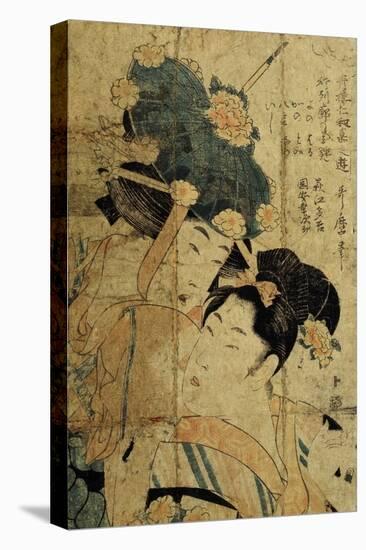 Courtesans from Hagi, C1805-C1810-Kitagawa Utamaro II-Stretched Canvas
