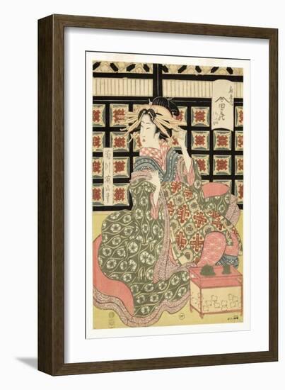 Courtesans of the Ogiya Brothel, C.1810-15-Kikukawa Eizan-Framed Giclee Print