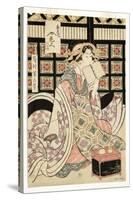Courtesans of the Ogiya Brothel, C.1810-15-Kikukawa Eizan-Stretched Canvas