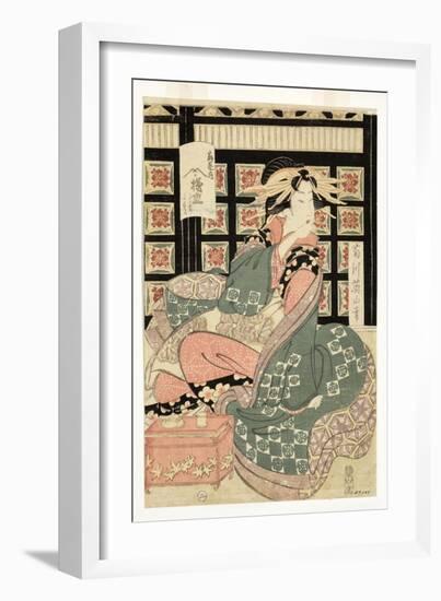 Courtesans of the Ogiya Brothel, C.1810-15-Kikukawa Eizan-Framed Giclee Print