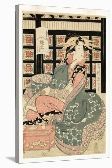 Courtesans of the Ogiya Brothel, C.1810-15-Kikukawa Eizan-Stretched Canvas