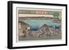 Courtesans Viewing Cherry Blossoms at Horaitei in Ikenohata, C. 1835-1842-Utagawa Hiroshige-Framed Giclee Print