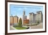 Courthouse and Downtown, Seattle, Washington-null-Framed Art Print