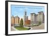 Courthouse and Downtown, Seattle, Washington-null-Framed Art Print