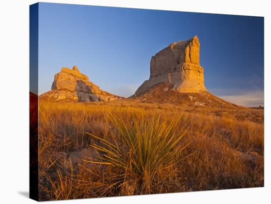 Courthouse and Jailhouse Rock Near Bridgeport, Nebraska, USA-Chuck Haney-Stretched Canvas