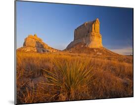 Courthouse and Jailhouse Rock Near Bridgeport, Nebraska, USA-Chuck Haney-Mounted Premium Photographic Print