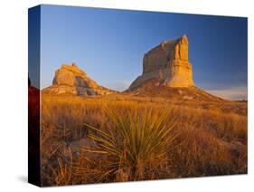 Courthouse and Jailhouse Rock Near Bridgeport, Nebraska, USA-Chuck Haney-Stretched Canvas