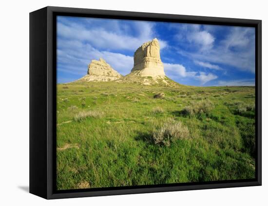 Courthouse and Jailhouse Rock, Nebraska, USA-Chuck Haney-Framed Stretched Canvas