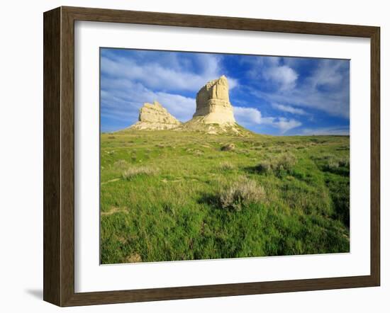 Courthouse and Jailhouse Rock, Nebraska, USA-Chuck Haney-Framed Photographic Print