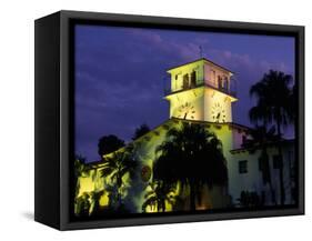 Courthouse at Dusk, Santa Barbara, California, USA-Savanah Stewart-Framed Stretched Canvas