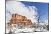 Courthouse Butte after a snow storm near Sedona, Arizona, United States of America, North America-Michael Nolan-Mounted Photographic Print